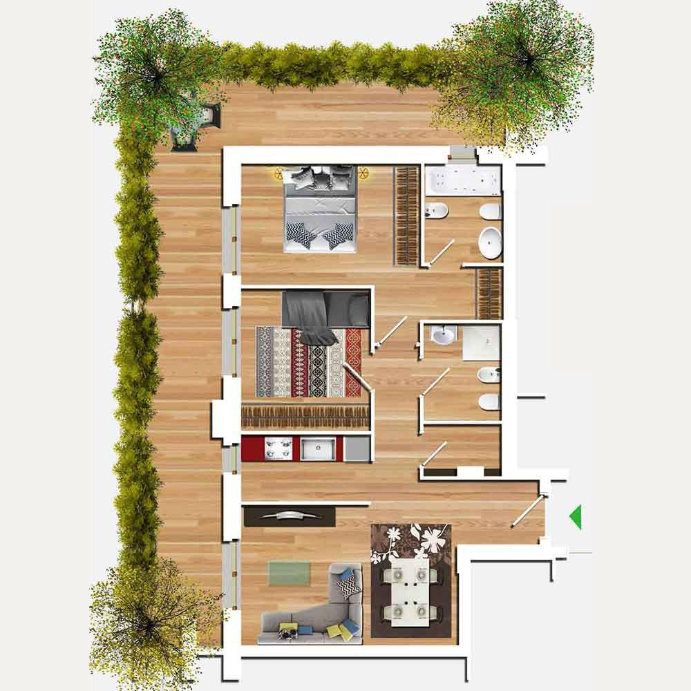 trilocale in affitto a Roma Est