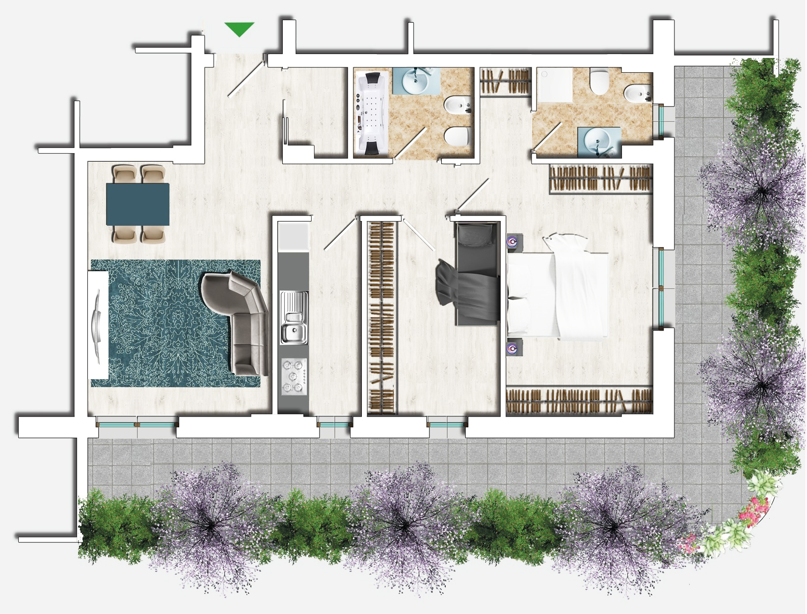 trilocale in affitto a Roma Est