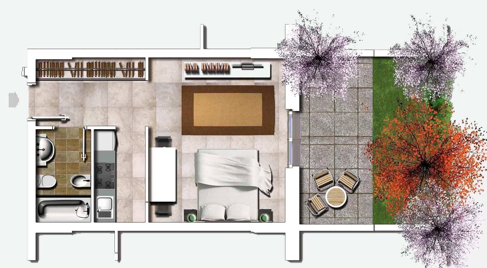 monolocale in affitto a Roma Sud